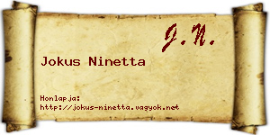 Jokus Ninetta névjegykártya